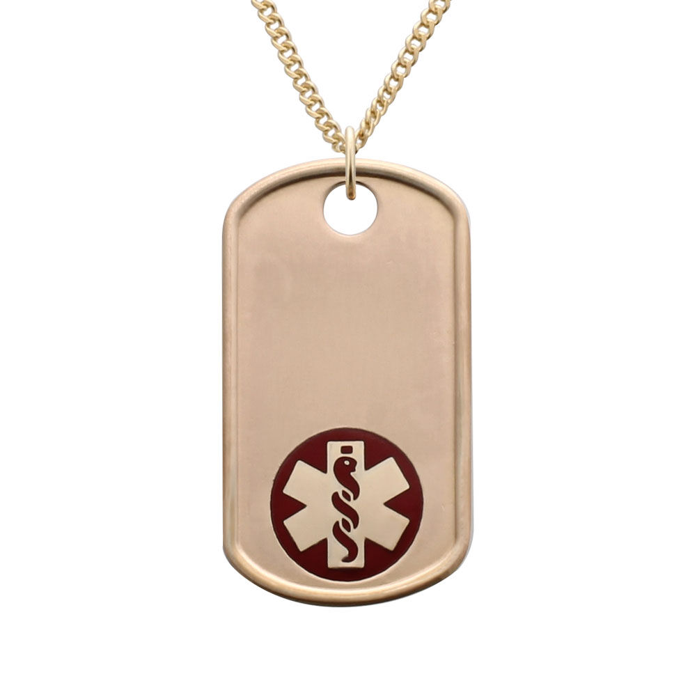 Medical dog tag necklace shop