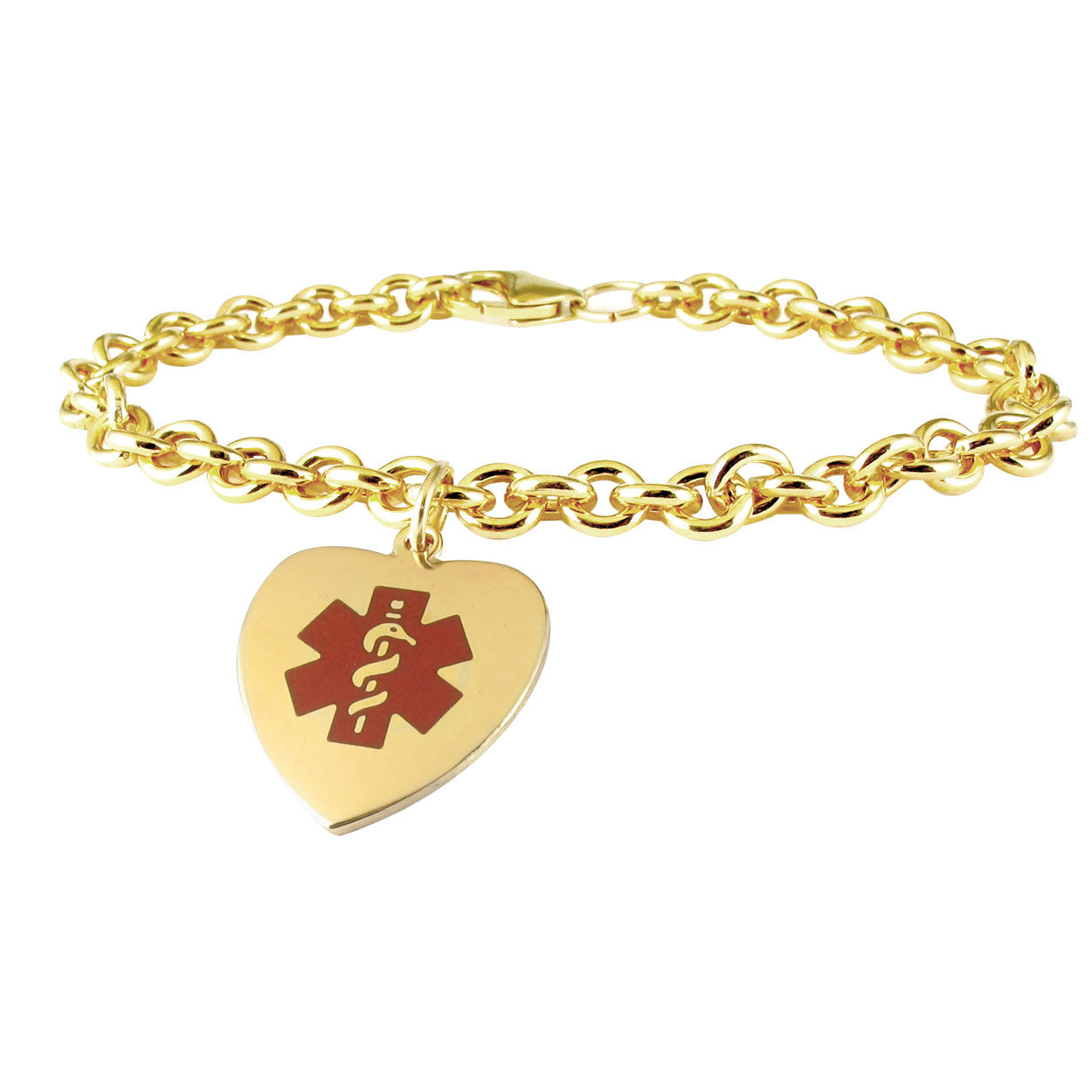 Bracelet heart charm on sale