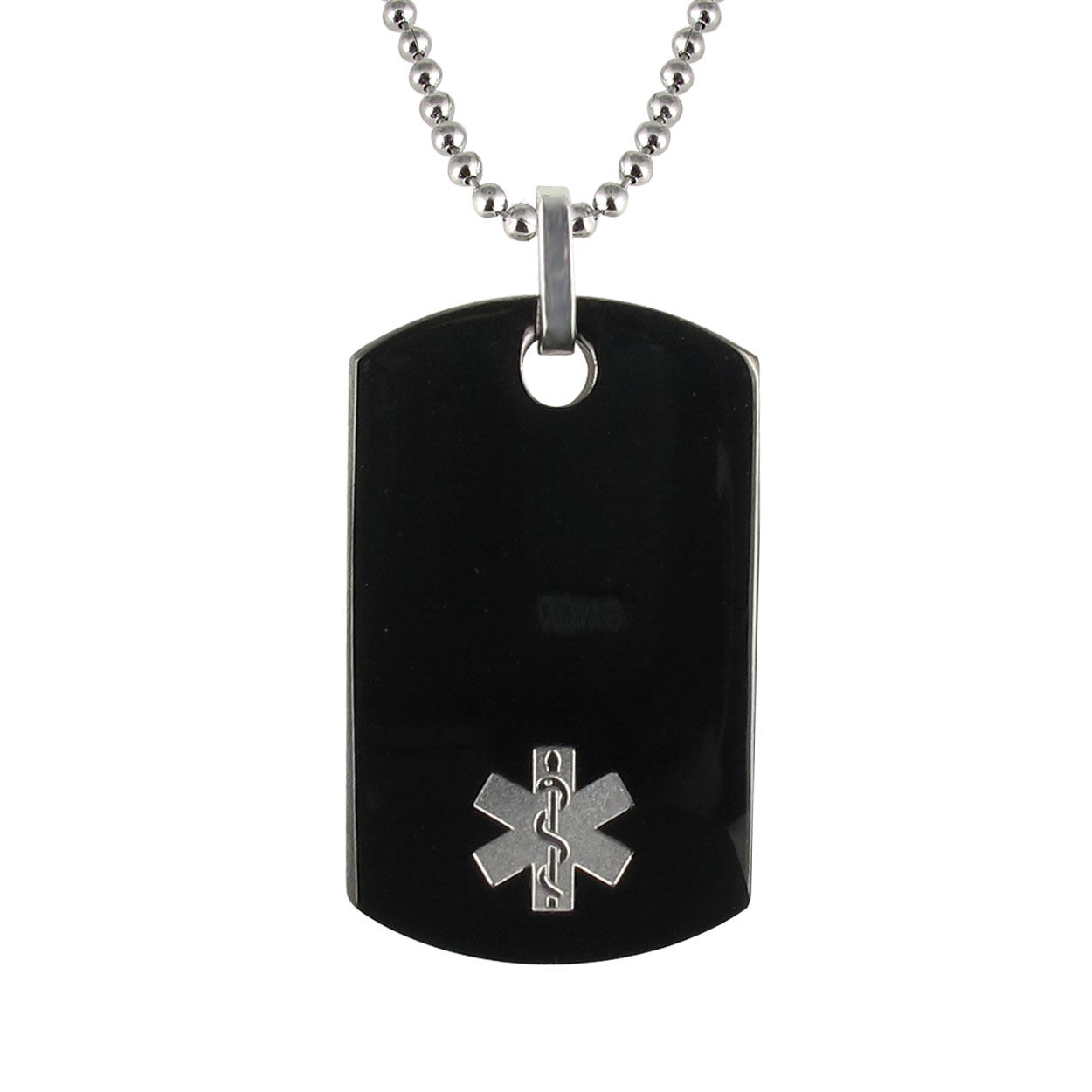 Black onyx dog tag store