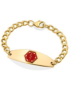 10ct Rolled Gold Premier Red Bracelet