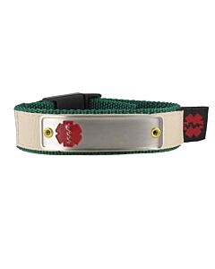 Stainless Steel Classic Red Nylon Sportband 