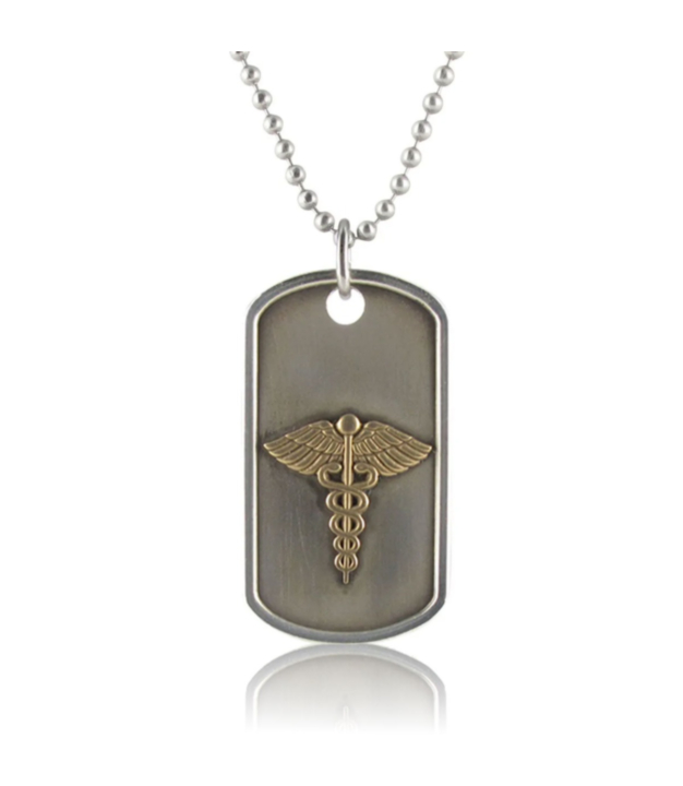 Odyssey Dog Tag with Silver Bead Chain