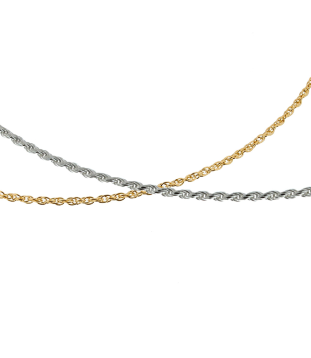 rope necklace chains in 14k gold and sterling silver, for teens, adults, womens medical id charms, pendants