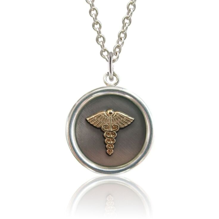 Odyssey Round Necklace with Silver Cable Chain