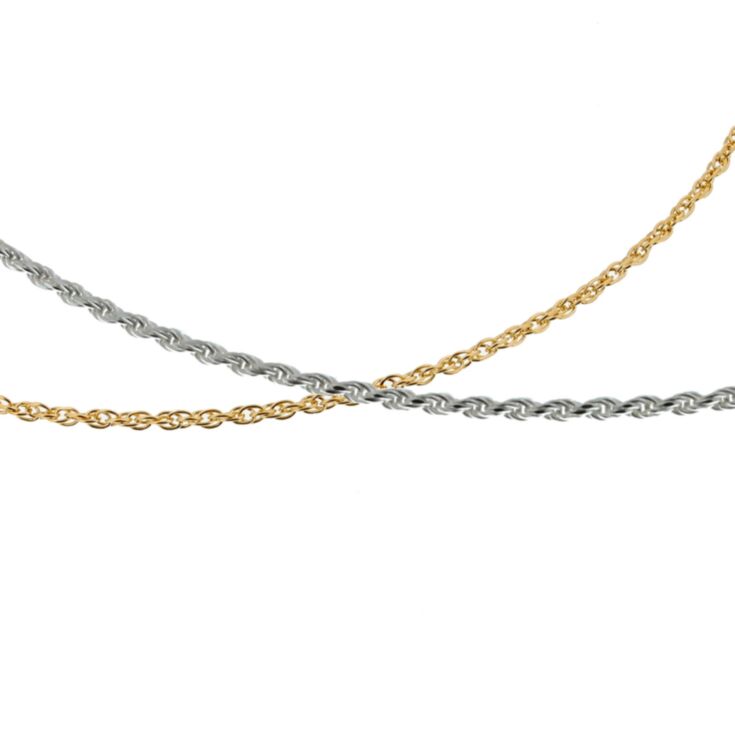 rope necklace chains in 14k gold and sterling silver, for teens, adults, womens medical id charms, pendants