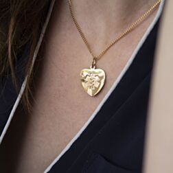 10ct Rolled Gold Heart Charm Necklace