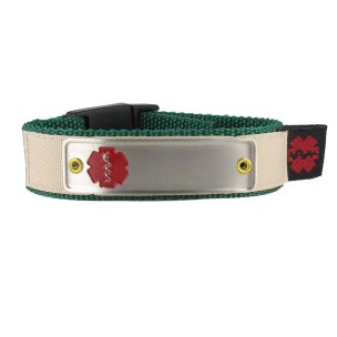 Stainless Steel Classic Red Nylon Sportband 