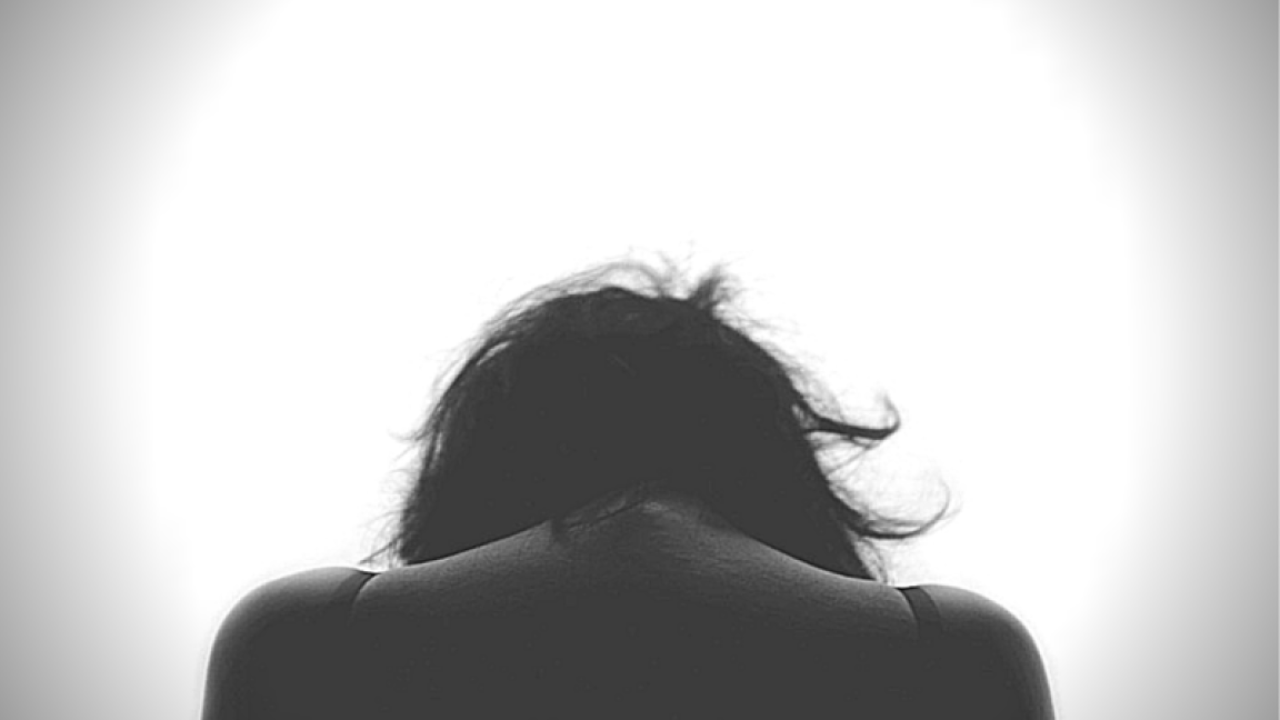 mental illness woman with halo of light