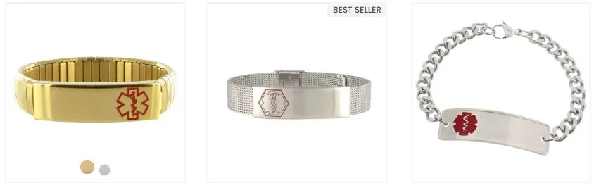 Nickel Free Medical ID Bracelets