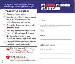 blood pressure card