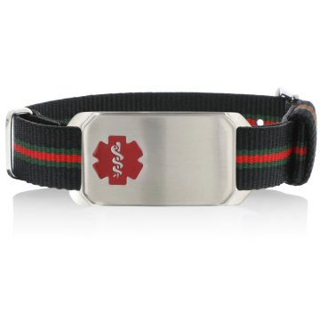 Stainless Steel Large Flex Bracelet on NATO