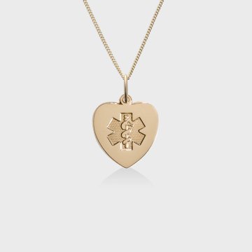  14ct Gold Heart Charm Necklace