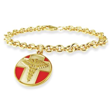 10ct Rolled Gold Vintage Charm Bracelet
