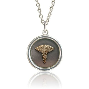 Odyssey Round Necklace with Silver Cable Chain