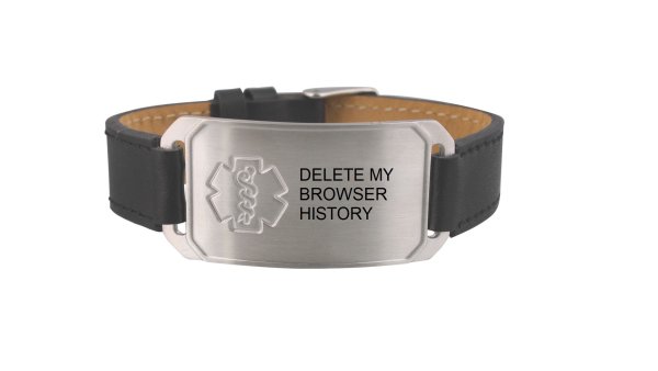 delete my browser history medical alert bracelet