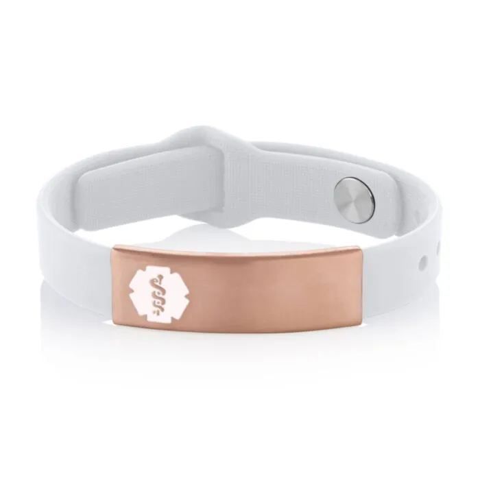Rose Gold Silicone Sleek Pro Universal Medical ID