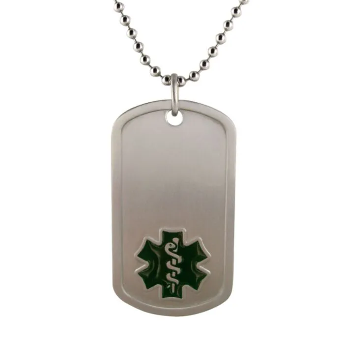 Medical dog tag necklace shop