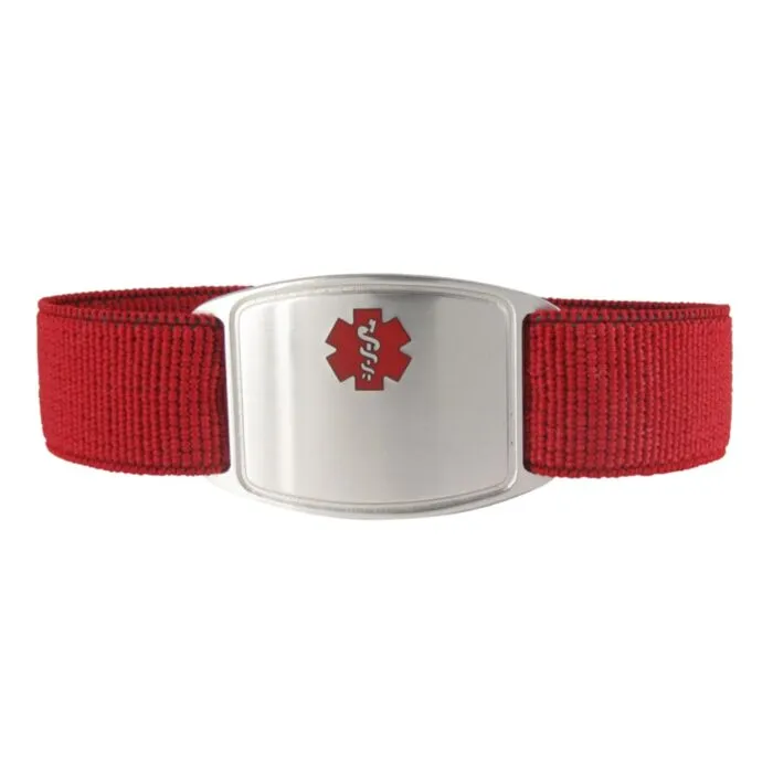 Order Sterling Silver Sportband Flex Red Universal Medical ID