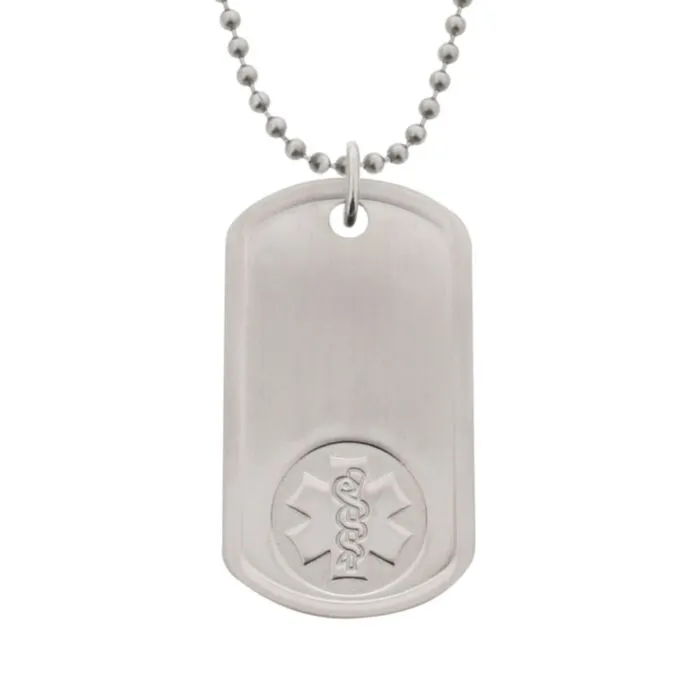 Medical dog tag necklace hotsell