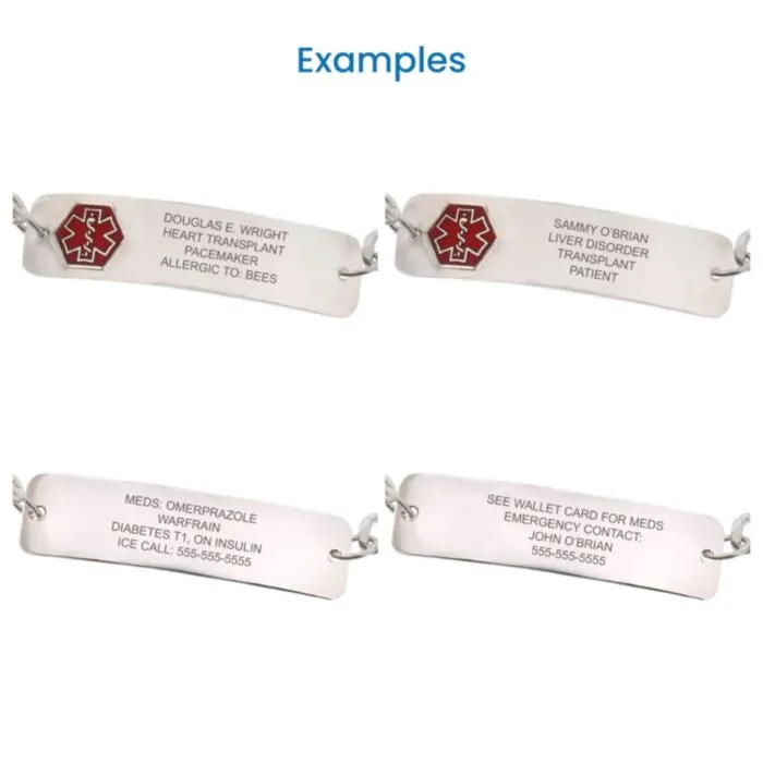 Purchase Sterling Silver Classic Red Bracelet Universal Medical ID