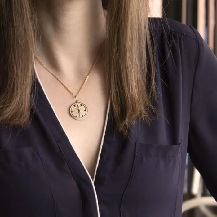 Womens gold charm necklace sale