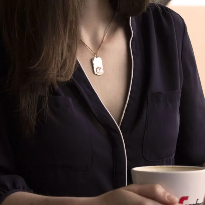 Small dog discount tag necklace