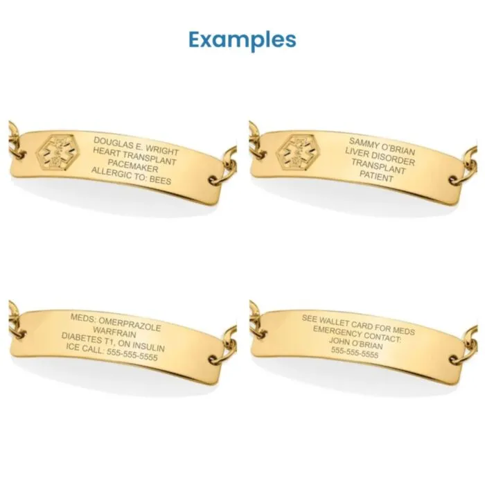 Order 10ct Rolled Gold Classic Bracelet Universal Medical ID