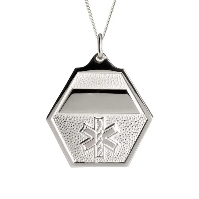Buy Sterling Silver Classic Necklace Universal Medical ID