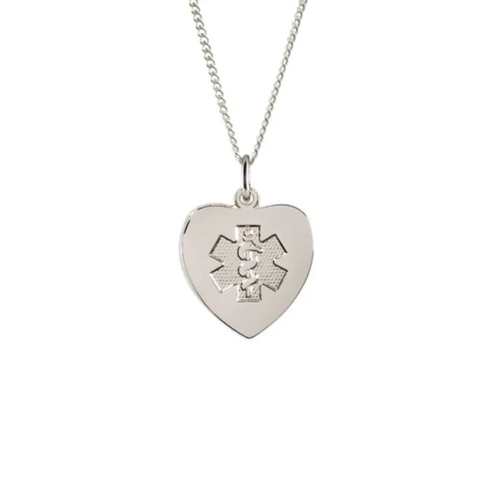 Silver necklace discount with heart charm