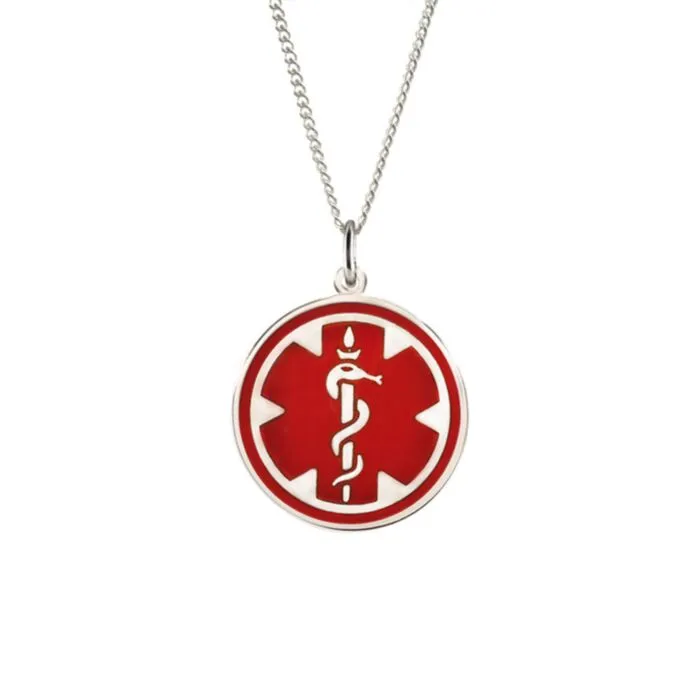 Silver best sale medallion necklace