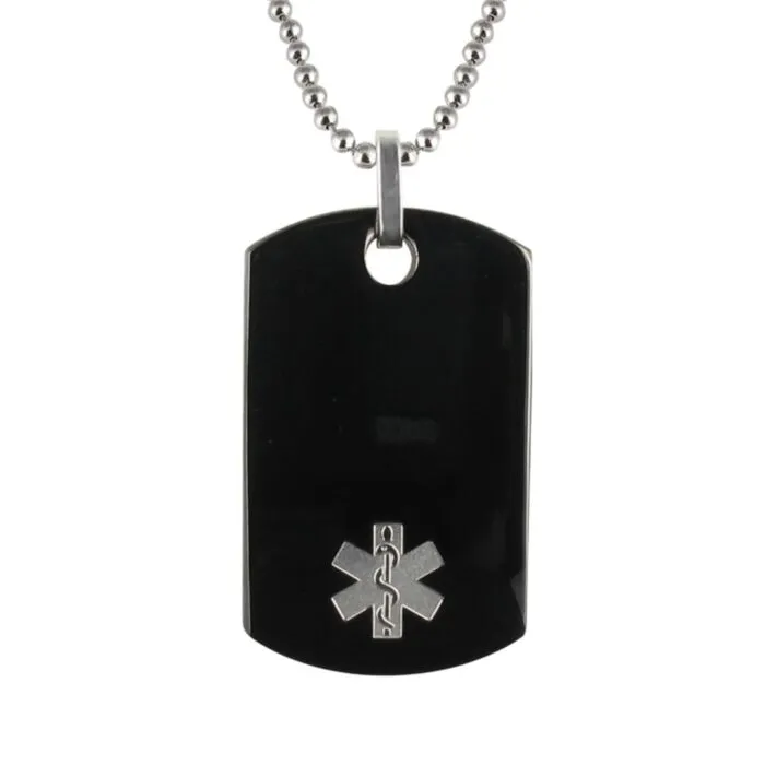 Medical dog tag necklace on sale