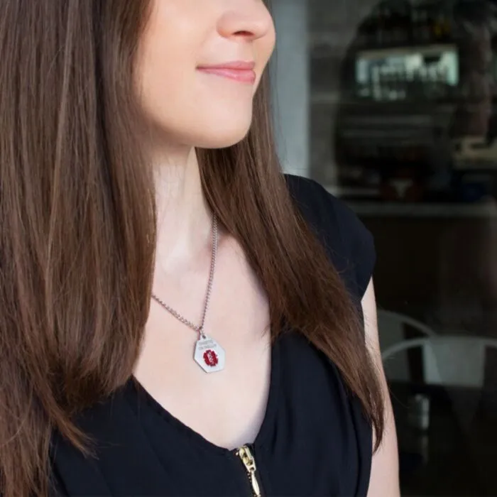 Purchase Stainless Steel Small Classic Necklace Red Universal