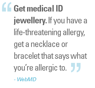 Get medical ID jewelry.